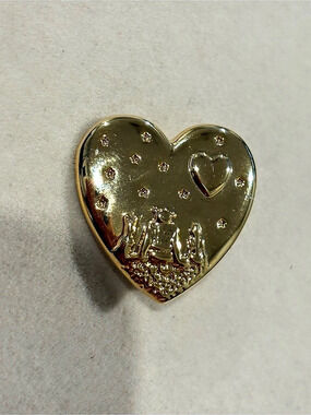 Variety Co DreamWorks Shrek and Fiona Heart Pin Heart Brooch Gold